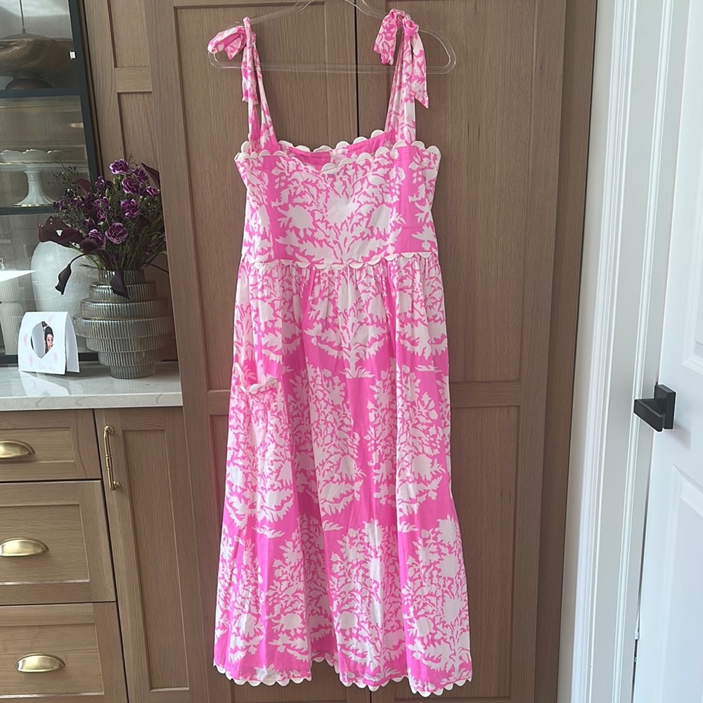 Juliet Dunn Pink and White Sleeveless Dress - Picture 7 of 7